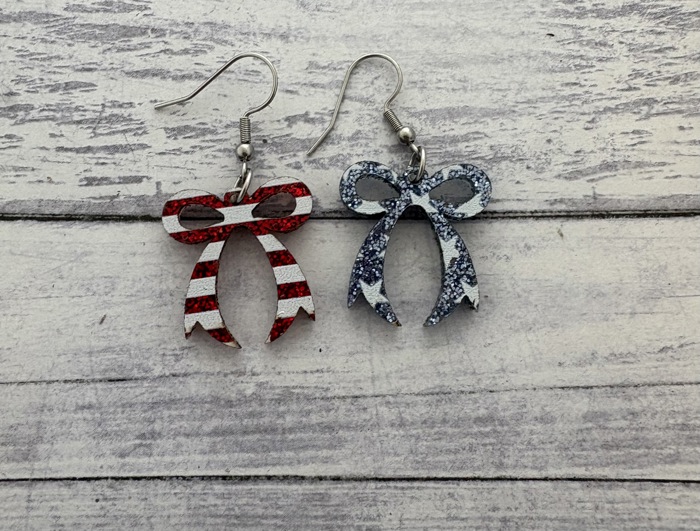 Fourth of July Earrings, Red, white and blue earrings