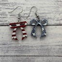 Style 2 Fourth of July Earrings, Red, white and blue earrings