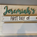 Blue First Day of School Sign. Last day of school sign. Reusable sign.