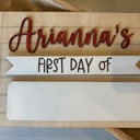 Red First Day of School Sign. Last day of school sign. Reusable sign.