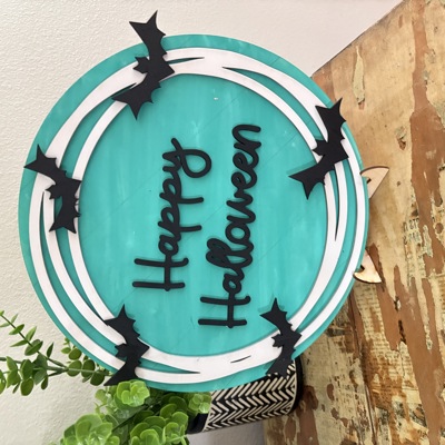 Happy Halloween Sign. Fall Decor. Halloween Decor.