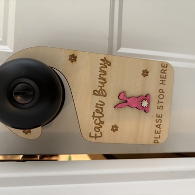 Easter Bunny Sign. Easter Door Hanger. Easter for Kids. Easter Decor