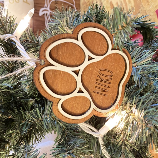 Dog Paw Ornament