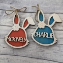 Blue Bunny Tags. Easter Tags. Gifts for Easter. Personalized Easter Tags. Easter Basket