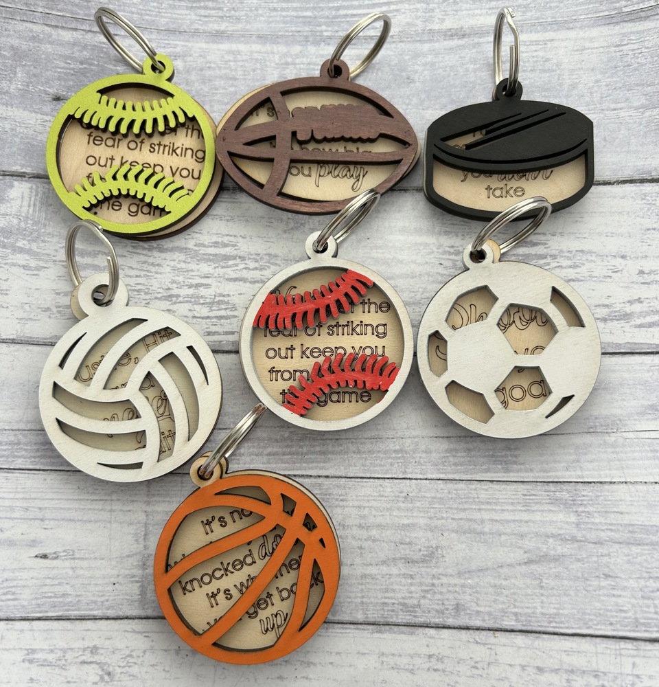 Softball Sports Key chains