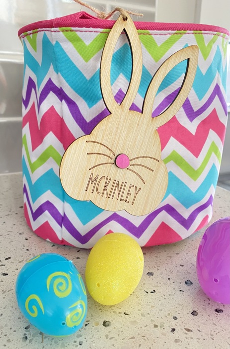 Personalized Bunny Tag / Easter bunny basket /  Easter gift