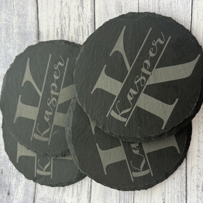 Slate Coasters / Personalized Coasters / Name Coasters /Wedding Gift