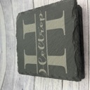 Square Slate Coasters / Personalized Coasters / Name Coasters /Wedding Gift