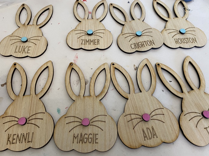 Personalized Bunny Tag / Easter bunny basket /  Easter gift