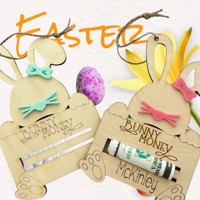 Easter Bunny Money Holder / Easter Basket Filler / Gift for child