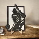  Baseball Silhouette / Personalized Baseball Sign / Baseball player picture