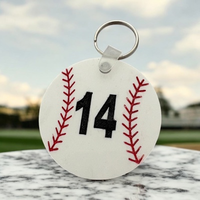 Baseball Bag Tag / Personalized Baseball / Baseball Key chain