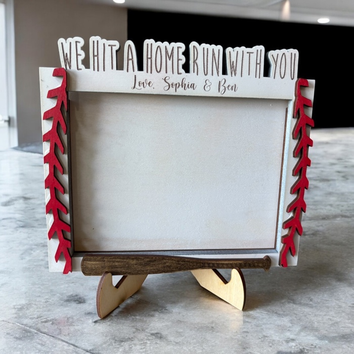 Custom baseball frame. Father's Day Gift. Photo Frame for Dad. Gift for him. Gift for coach.