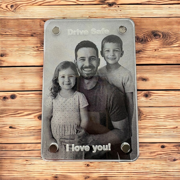 Photo Frame Visor Clip. Personalized Father's Day Gift. Photo Frame. Photo frame for car.