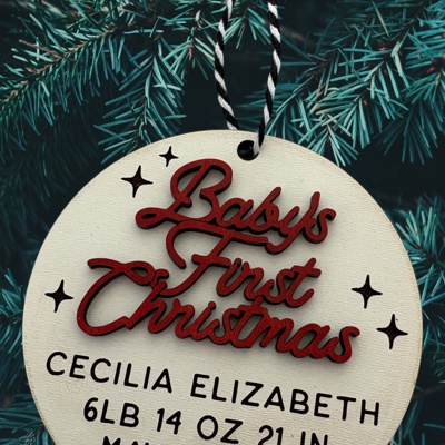 Baby's First Christmas ornament. First Christmas. Baby ornament.