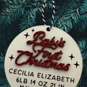  Baby's First Christmas ornament. First Christmas. Baby ornament.