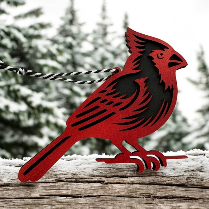 Cardinal Ornament. Memorial Ornament.