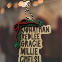  Garland Personalized Ornament. Personalized Names. Christmas Ornament. 