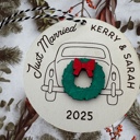  Just Married Ornament. Personalized marriage ornament. Custom Ornaments. 