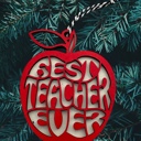  Teacher Gift. Teacher Ornament. Best Teacher Ever