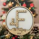  Crossword Ornament. Personalized Ornament. Family Name Ornament. Crossword Puzzle