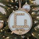  Scrabble Ornament. Personalized Ornament. Family Name Ornament. Name Ornament