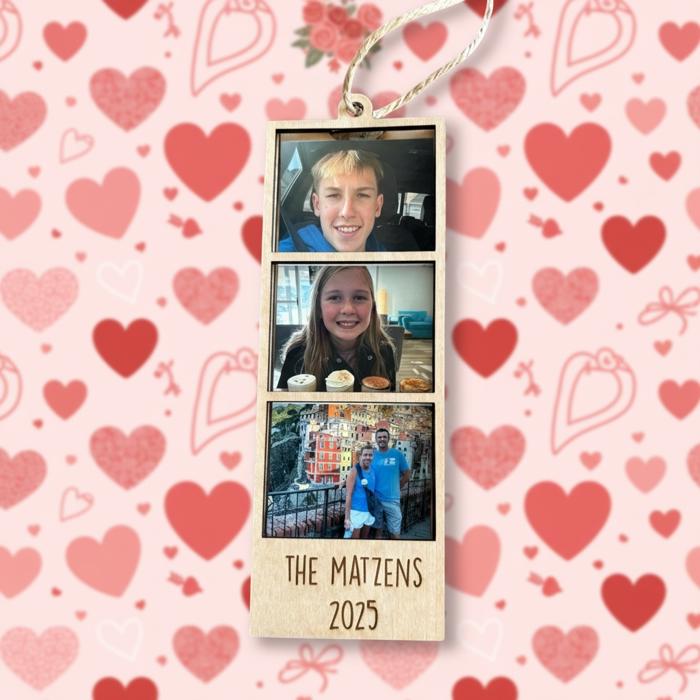 Personalized Photo Frame. Car Charm.  Family Ornament. Photo Ornament. 