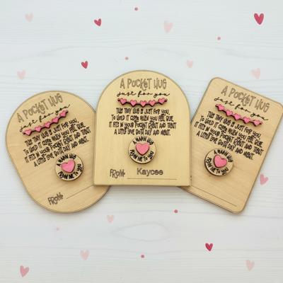 Pocket Hug Valentines. Class set of Valentines. Personalized Valentines