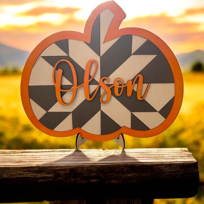 Pumpkin Decor. Personalized Fall Pumpkin. Pumpkin with name. Fall Decor.