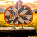 Orange Pumpkin Decor. Personalized Fall Pumpkin. Pumpkin with name. Fall Decor.