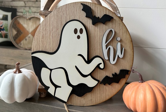 Ghost Decor.  Shelf Sitter. Halloween Decor. Fall Decor