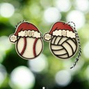 Baseball Santa Sports Ornaments. Personalized Ornaments. Kid's Ornaments. Sports Ornaments