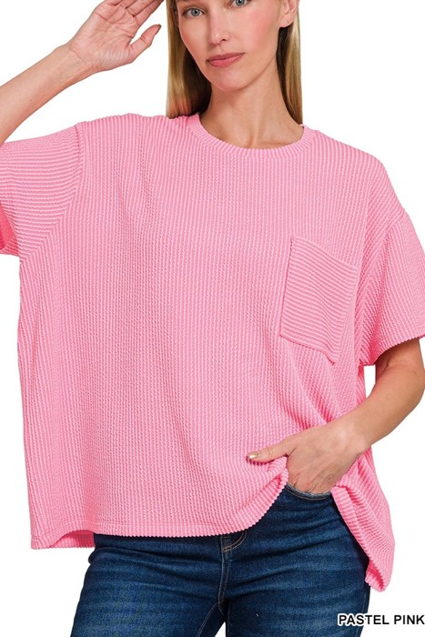 Moxy Favorite Ribbed Pocket Tee