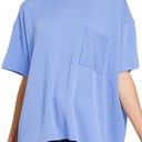 S-M Cornflower Blue Moxy Favorite Ribbed Pocket Tee