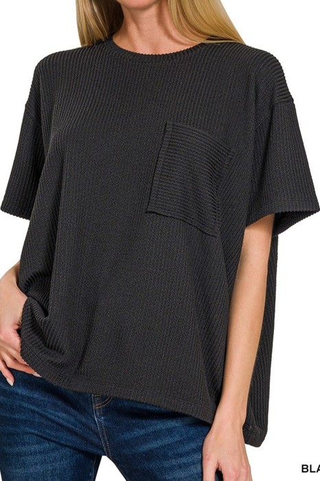 Moxy Favorite Ribbed Pocket Tee