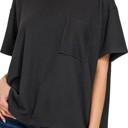 S-M Black Moxy Favorite Ribbed Pocket Tee