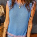  Layla Contrast Trim Tank Blouse