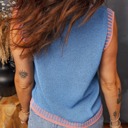  Layla Contrast Trim Tank Blouse