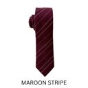 Y MAROON STRIPE Holiday Neckties For Youth 