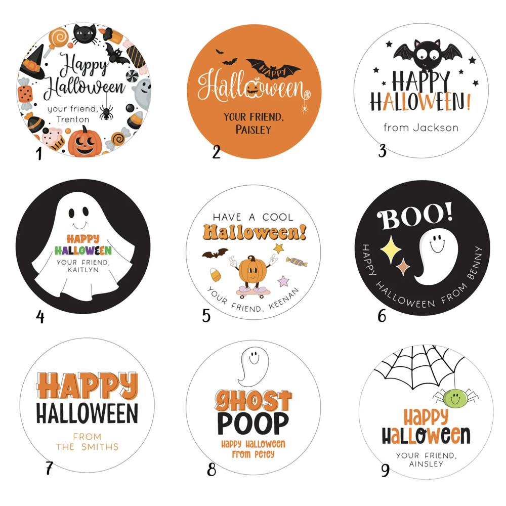 Personalized Halloween Stickers / Set of 12