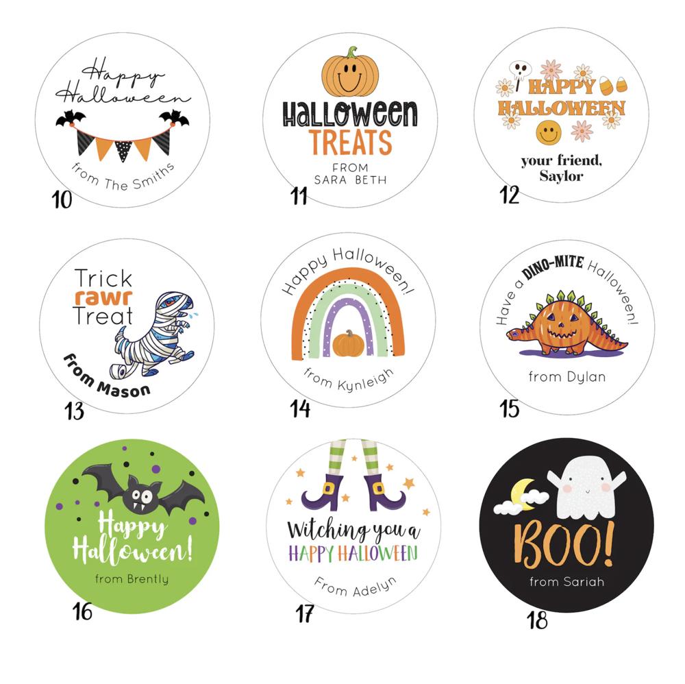 Personalized Halloween Stickers / Set of 12