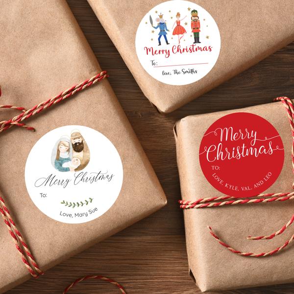 To and From Holiday Labels / Set of 24