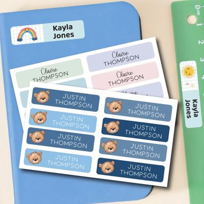 School Supply and Daycare Labels - Dishwasher Safe - Set of 60 Labels