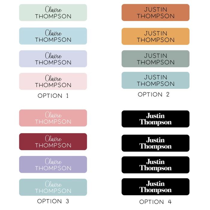 School Supply and Daycare Labels - Dishwasher Safe - Set of 60 Labels
