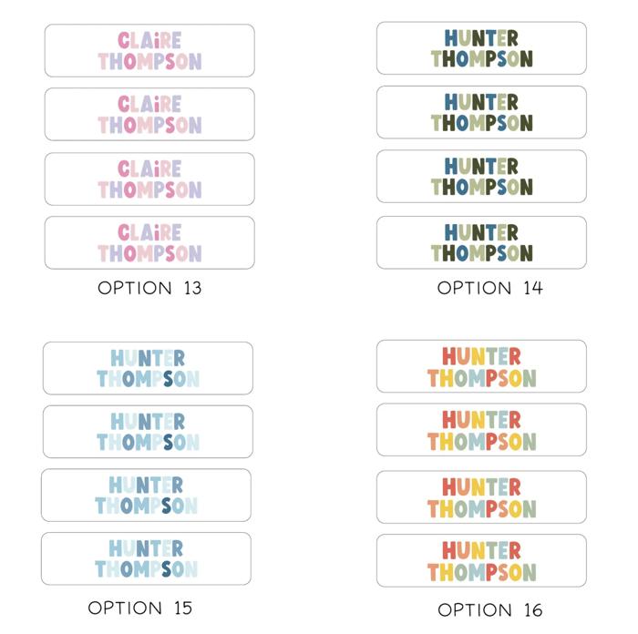 School Supply and Daycare Labels - Dishwasher Safe - Set of 60 Labels