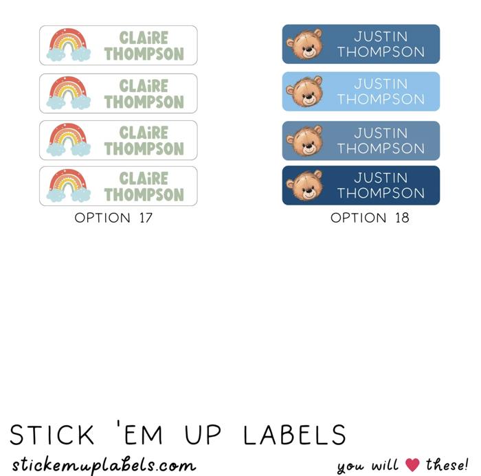 School Supply and Daycare Labels - Dishwasher Safe - Set of 60 Labels