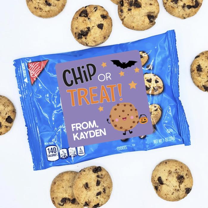 Personalized Halloween Stickers / Kids Classroom Party / Set of 24 / Up to 2 Names