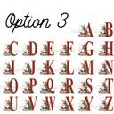  Christmas Name Labels - Kids Personalized Christmas with Large Initial,  Set of 12