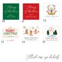  Personalized Christmas Gift Labels Square / Set of 24