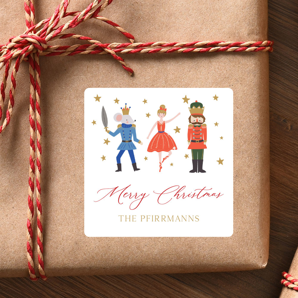 Personalized Christmas Gift Labels Square / Set of 24